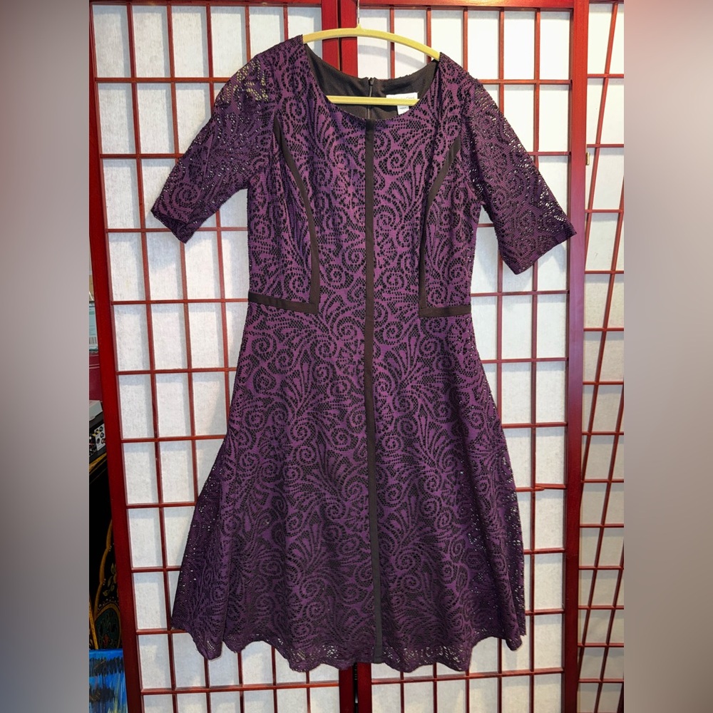 Coldwater Creek Purple Long Sleeve Dress